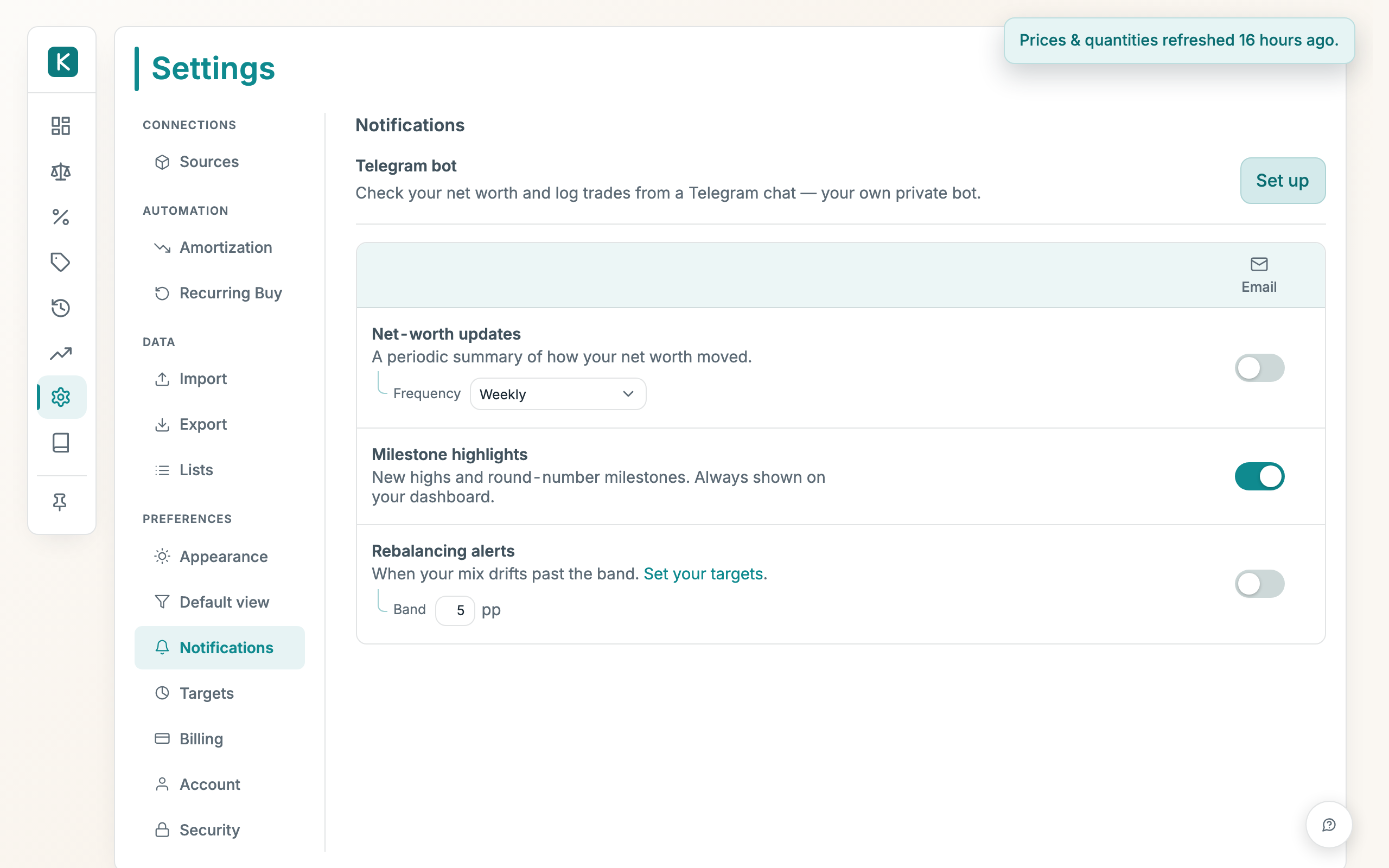 Telegram bot in Krosos